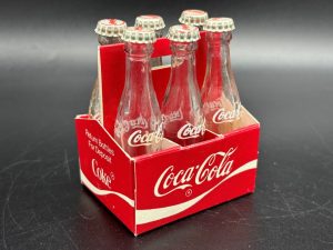 Coca-Cola / Mini Bottles / 6 Pack Paper Carrier / Return Bottles For Deposit Image