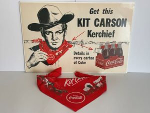 Coca-Cola / Kit Carson Kerchief / Paper Sign + Red Kerchief Image