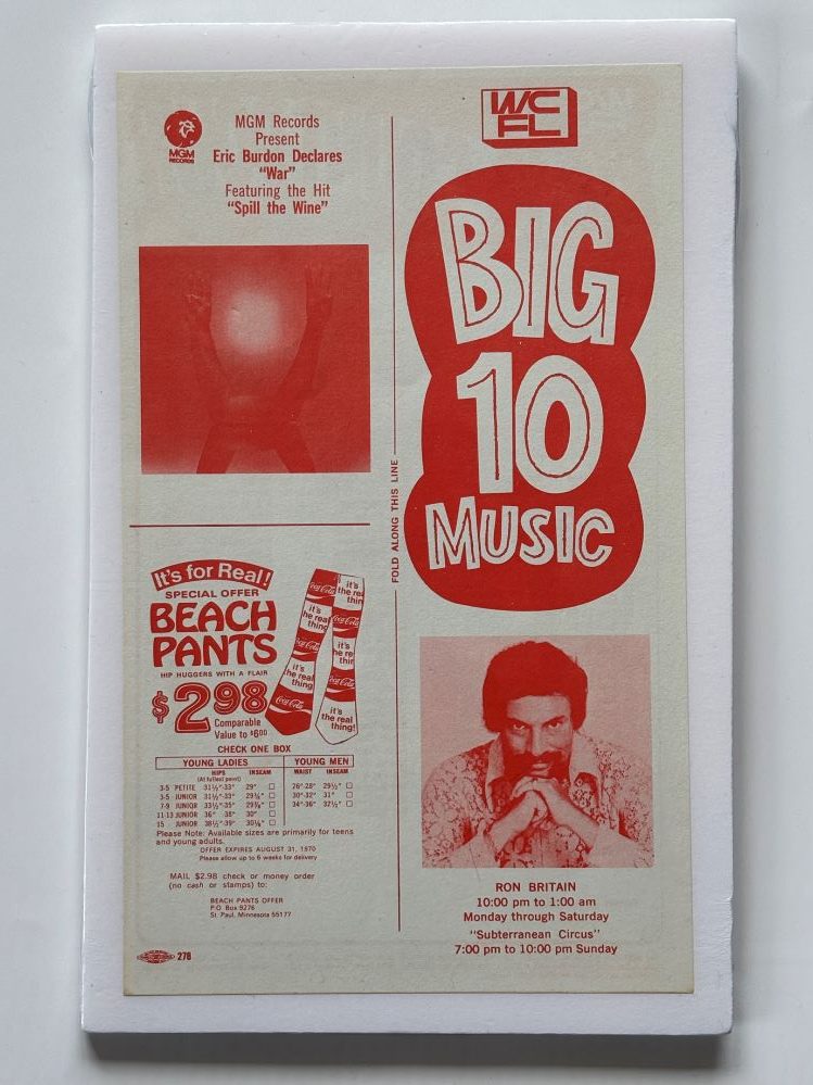 Coca-Cola / MGM Records / Special Offer Beach Pants / Paper Sign Image