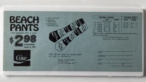 Coca-Cola / Beach Pants / Order Forms / Paper Sign Image