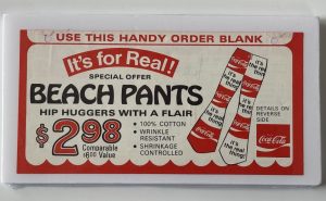 Coca-Cola / Beach Pants / Order Form / Paper Sign Image