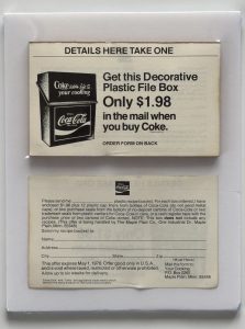 Coca-Cola / Recipe Plastic Box / Order Forms Pad / Paper Sign Image
