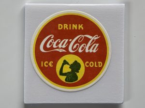 Coca-Cola / Paper Coaster / Silhouette Girl Image