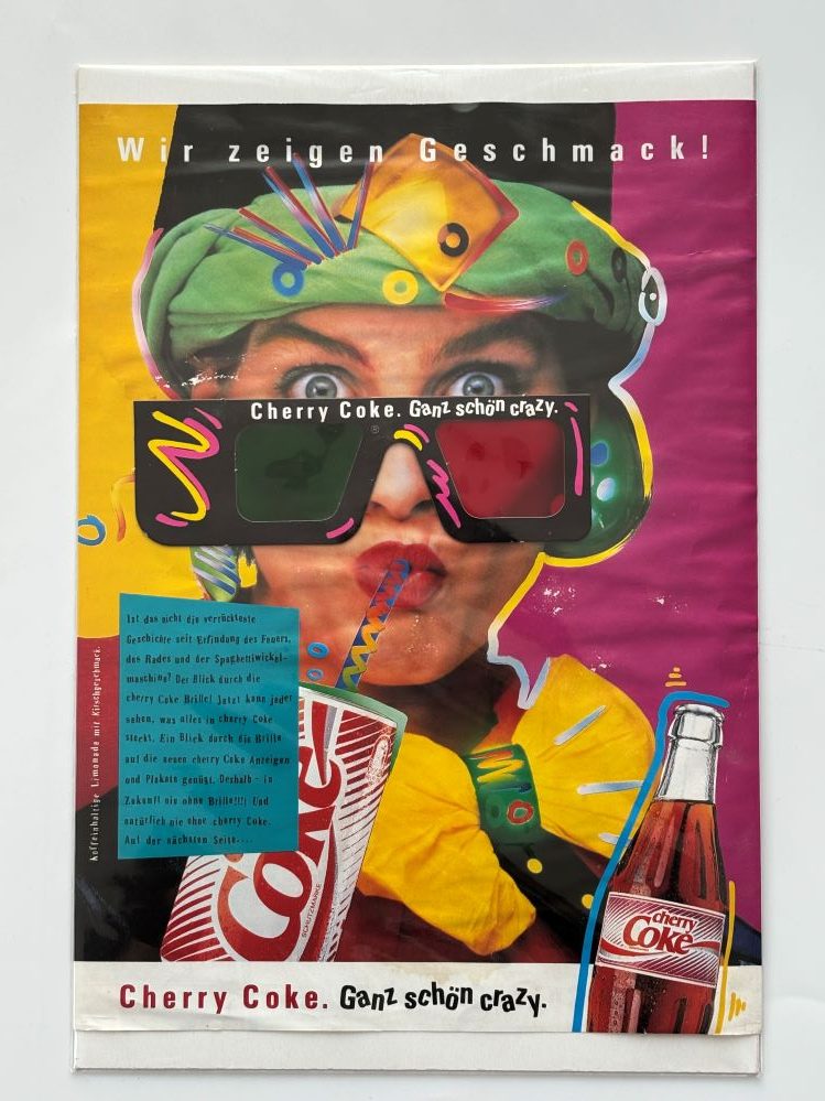Coca-Cola / Cherry Coke / Ganz Schön Crazy / 3D Glasses / Magazine Ad Image