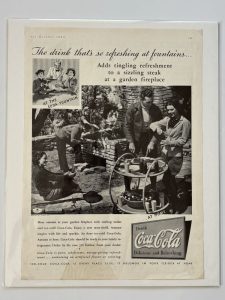 Coca-Cola / Garden Fireplace / Magazine Ad Image