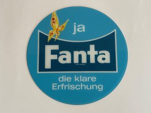 Fanta / Ja...Die Klare Erfrischung / Glass Sign Image