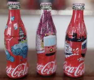 Coca-Cola Glass Bottles Istanbul Set of 3 Image