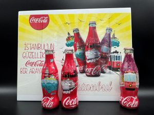 Coca-Cola / Istanbul City Glass Bottles With Paper Sign Image