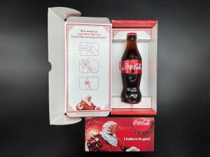 Coca-Cola / Christmas Glass Bottle With Bow / Box Set Image