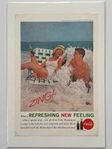 Coca-Cola / ...A Romp In The Surf... / Magazine Ad / NGM Image