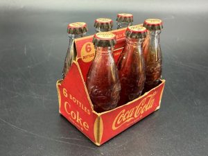 Coca-Cola / Mini Bottles / 6 Pack Paper Carrier / Bill