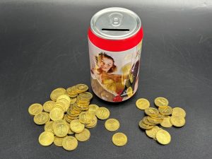 Coca-Cola / Vending Machine Coins With Tin Money Box Image