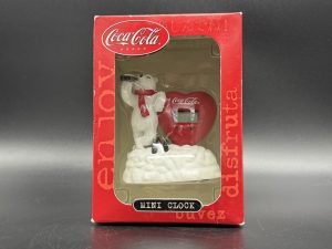 Coca-Cola / Collectible Mini Clock / Polar Bear With Heart / Digital Image