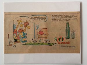 Sprite / Mort Walker / Giraffe Family Comic / #2 / Newspaper Ad Image