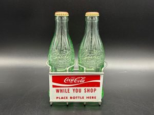 Coca-Cola / 2 Bottle Metal Carrier For Shopping Cart Image