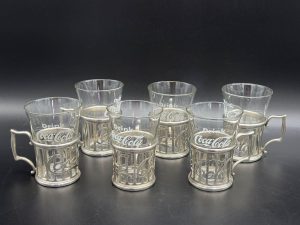 Coca-Cola / Glass Holder With Glass / Set Of 6 Image