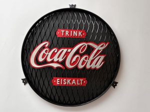 Coca-Cola / Fan Cover Sign / Trink Coca-Cola Eiskalt Image