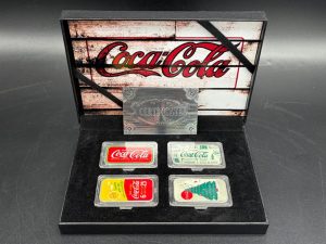 Coca-Cola / 1oz 999 FINE Silver Bar / Set Of 4 With Box Image